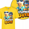 FunAndstyle 110 viacfarebné tričko (Detské t -shirt Stumble Guys Mix Patterns - 110 cm)