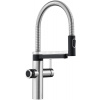 Kuchyňská baterie Blanco Evol-S Pro PVD Steel, vč. filtrační sady 526311