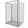Mexen Kioto sprchový panel Walk-in 130 x 120 x 30 cm, čierny vzor, brúsená meď - 800-130-120-221-65-70-030