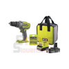 Ryobi R18PD3-120SA17 aku 18V příklepová vrtačka + 1x 2Ah baterie + nabíječka + taška + sada bitů ONE+