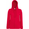 Fruit of the Loom F.O.L. | Lady-Fit LW Hooded Sweat Jacket Dámska mikina s kapucňou_16.215 Farba: red, Veľkosť: XS