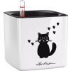 Lechuza Kvetináč CUBE Glossy CAT 14 - white high gloss