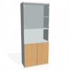 Policová skriňa Strong, 80x192x40 cm, buk/sivá