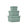 KikkaBoo Sada boxů na svačinu 3 ks Platinum Silicone Sage
