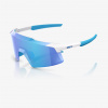 Okuliare 100% Aerocraft Matte White/Hiper Blue Mirror