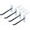 BGS DIY Sada háčikov na ráfik na stenu | 250 mm | 4 ks. (88304)
