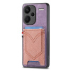 Kožený kryt Denim Card na Xiaomi Redmi Note 13 Pro+ - Fialová
