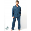Pánske pyžamo Key MNS 815 B25 dĺžka/r 3XL-4XL so zipsom tmavě modrá 3xl