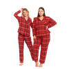 Pyžamo Moraj PDD7200-002 dlhé/r 2XL-3XL pruhované červená XXL