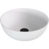 Polysan BANERA ROUND umyvadlo na desku, litý mramor, průměr 39cm, bílá mat