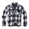 BRANDIT košeľa LUMBERJACKET dlhý rukáv flanel BÍLO/ČIERNÁ veľ.4XL