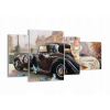 Vzor sklo retro auto lady GDL120x70-3467 (Vzor sklo retro auto lady GDL120x70-3467)