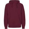 NEUTRAL O 63101 / Pánska mikina s kapucňou z bio bavlny - bordeaux XXL