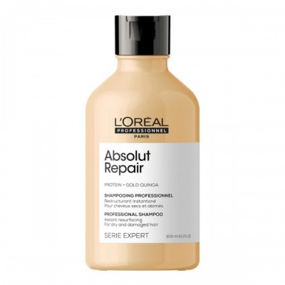 L'Oréal Professionnel Serie Expert Absolut Repair Protein + Gold Quinoa Professional Shampoo 300 ml - Regeneračný šampón pre veľmi poškodené vlasy