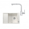 SET510 - Gránitový drez Blanco Elon XL 6 S biela + Kuchynská batéria Rosan Zerro JZ38601 chróm