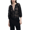 Desigual Blúzka BLUS_MUSAS 25SWBW24 Čierna