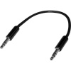 SpeaKa Professional SP-7870496 jack audio prepojovací kábel [1x jack zástrčka 3,5 mm - 1x jack zástrčka 3,5 mm] 10.00 cm čierna SuperSoft opletenie; SP-7870496