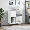 Skrinka na platne lesklá biela 84,5x38x89 cm kompozitné drevo-ForU-831774