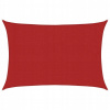 Slnečná plachta, 160 g/m2, červená, 3x5 m, HDPE