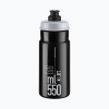 Cyklistická fľaša Elite Jet 550 ml čierna/sivá s logom (550 ml)