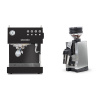 Ascaso Steel UNO, Black + Eureka Mignon Zero 65 All Purpose, CR chrome