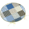 Bellatex Adela okrúhly hladký Patchwork modrá, 40 x 40 cm