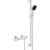 GROHE Precision Trend nástenný sprchový termostat, ručná sprcha 3jet Ecojoy 110 x 110 mm, 92 cm sprchová tyč, jazdec a sprchová hadica 175 cm, chróm, 34855003