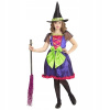 KOSTÝM MALEJ ČARODEJNICE FIALOVO-ZELENÝ HALLOWEEN 128