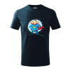 Ocko superman - dievča a dievča - Tričko detské bavlnené - 158 cm/12 rokov ( Tmavomodrá (veľmi tmavá - skoro čierna) )