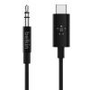 Belkin USB-C kabel s audio kabelem, černý, 0,9m F7U079bt03-BLK