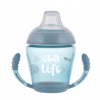 Canpol babies nevylévací hrníček se silikonovým pítkem 230 ml sea life šedý