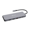 Verbatim USB-C Pro Multiport Hub CMH-13, 13 portů /HDMI, USB-A, USB-C, DP, RJ45, Audio/, stříbrná 0023942321538