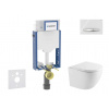 Geberit Kombifix Set predstenovej inštalácie, klozetu Oudee a dosky softclose, tlačidlo Sigma50, chróm/alpská biela SANI15CA3144