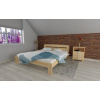 Postel z masivu borovice Šárka 180x200 cm - PŘÍRODNÍ + matrace Diana 15 cm + rošt ZDARMA