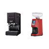 Gaggia New Classic EVO, black + Eureka Atom 60, ferrari red