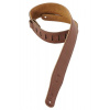 Levys M26GF Garment Leather Guitar Strap, Brown