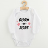 Detské body s potlačou New Baby BORN IN 2025 pink - 80 (9-12m)