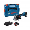 Bosch Náradie - 18V AKU uhlová brúska 125 mm, 2x aku 5,0 Ah GBA, nabíjačka 06019N9003