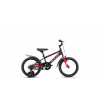 CTM Tommy 16 detský bicykel, matná čierna-červená Rám: 8
