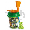 Divertoys vedro set do piesku s krhlou Ben 10 23556 zeleno-žltý