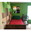Minecraft obraz - Najlepšie postavičky na plátne - Alex, Steve, Enderman, Creeper (Pre deti Minecraft obrazy)