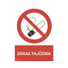 Výstražná tabuľka Zákaz fajčenia 297 x 210 mm