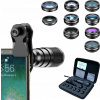 Apexel 12in1 Set objektiv 22x Tele / Fisheye / Macro 15x / Wide 0,63x / Cpl Filtr pro telefon Smartphone Apexel / Apl-22xdg9