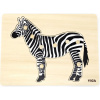 VIGA Dřevěná montessori vkládačka Zebra