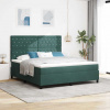 zahrada-XL Posteľ s pružinovým rámom Tmavozelená 180 x 200 cm Zamat 3339785