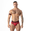 Jocksy Locker Gear LK0130 Sweat It Jock Brief červené S, pánske sieťované jockstrapy so zipsom