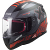 Moto integrální přilba LS2 FF353 Rapid Xtreet matně černo-červeno