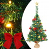 zahrada-XL Osvetlený umelý vianočný stromček s ozdobami, zelený 64 cm 321505