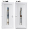 Soft Plastové vchodové dvere Hana Inox biele 88x198 cm, ľavé