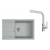 Franke Sety Kuchynský set T116Š, tectonitový drez S2D 611-78 XL a batéria FS 3230.031, sivá/chróm 143.0687.354